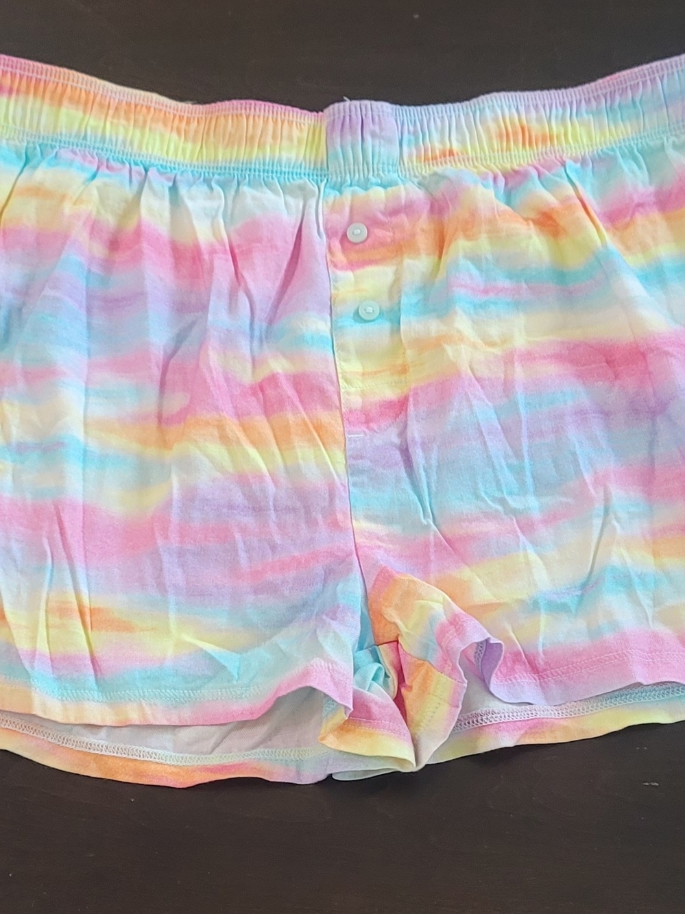 Y2K PINK Victoria's Secret Pastel Rainbow Tie-Dye  Lounge Shorts